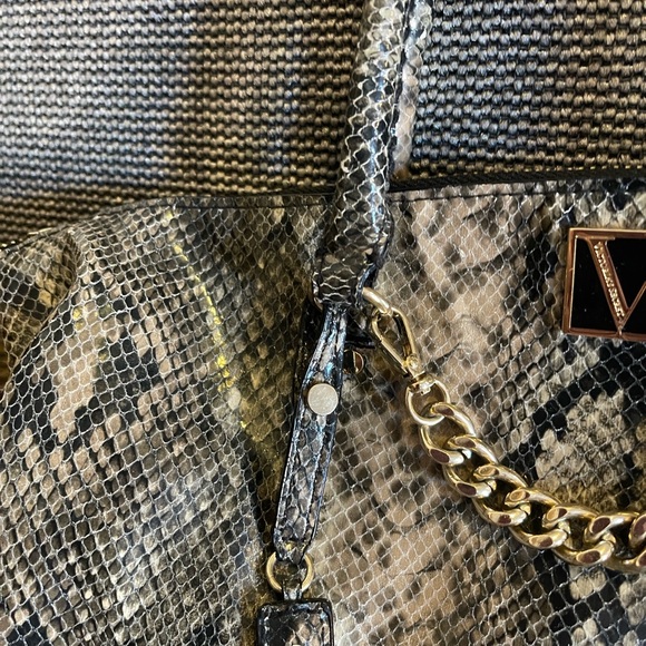 Victoria's Secret Snakeskin Satchel with Gold Chain - Picture 7 of 13